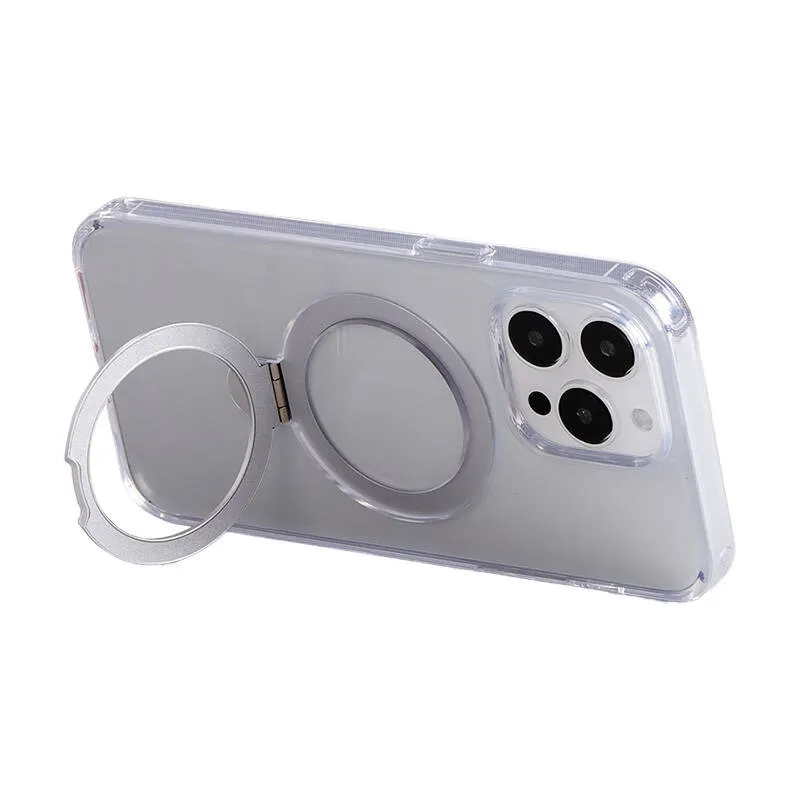 Magnetic protective case with handle Joyroom JR-BP004 for iPhone 15 Pro Max (transparent)